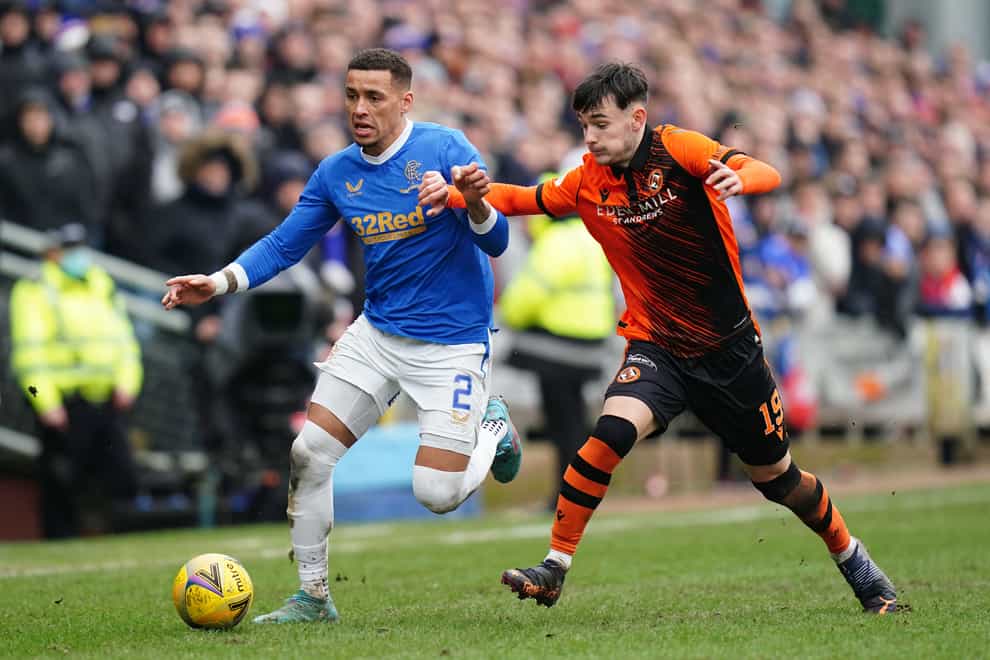 Dylan Levitt (right) is set to return for Dundee United