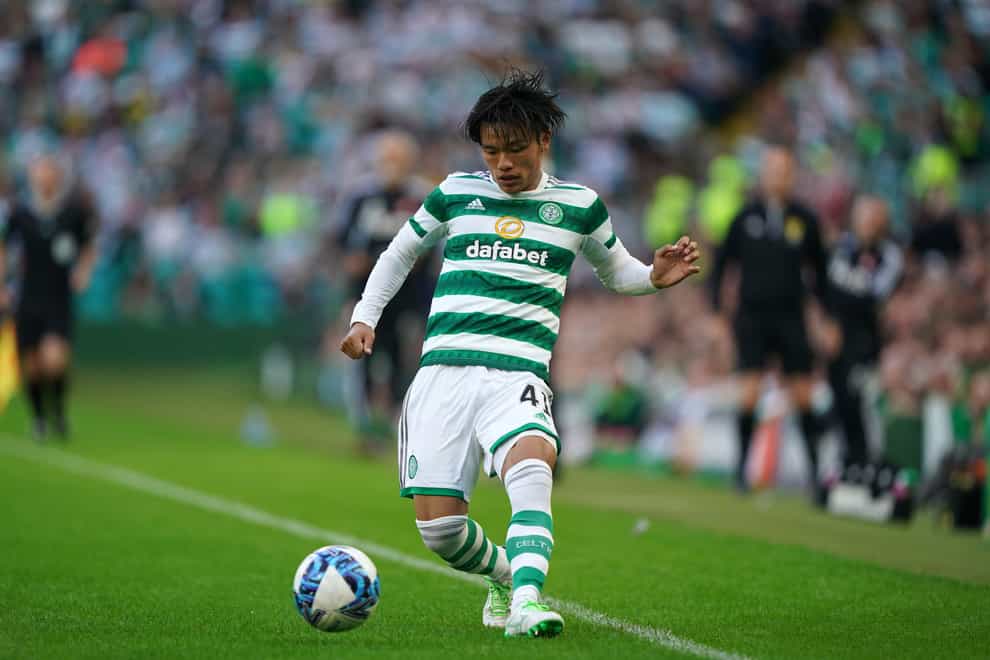 Reo Hatate is back for Celtic after injury (PA)