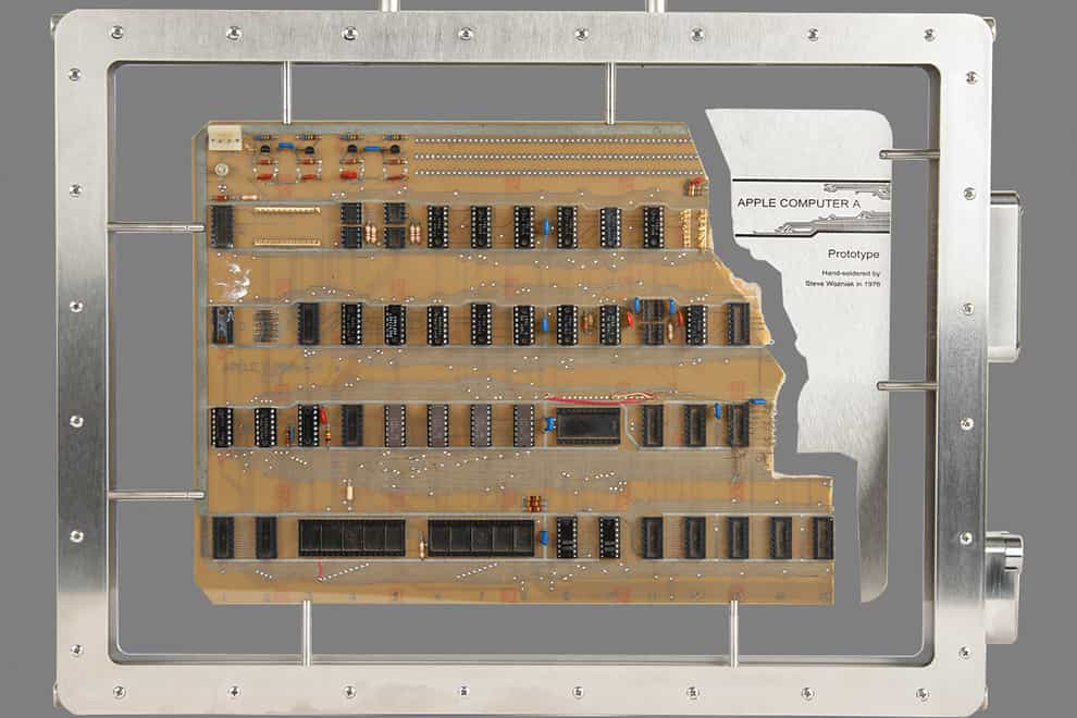 An authenticated Apple-1 Computer prototype from the mid-1970s (RR Auction via AP)