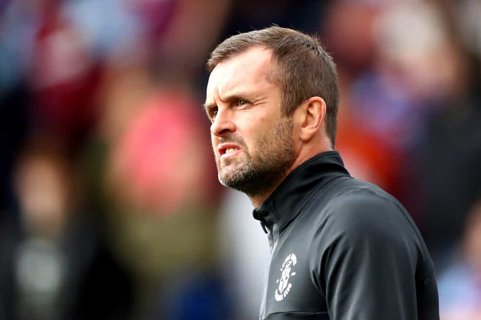 Luton manager Nathan Jones is looking up the table after victory at Swansea (Tim Markland/PA)