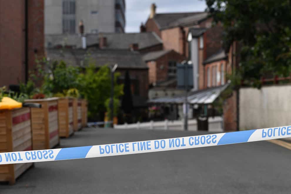 The scene in Altrincham where 31-year-old Rico Burton, the cousin of heavyweight boxing champion Tyson Fury, died following an alleged stabbing (PA)