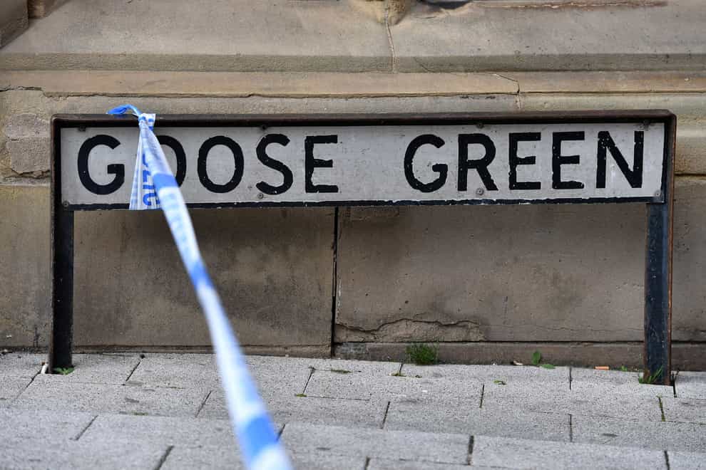 The scene in Railway Street in the Goose Green area of Altrincham, Trafford, where 31-year-old Rico Burton, the cousin of heavyweight boxing champion Tyson Fury, died following an alleged stabbing incident (Eddie Garvey/PA)