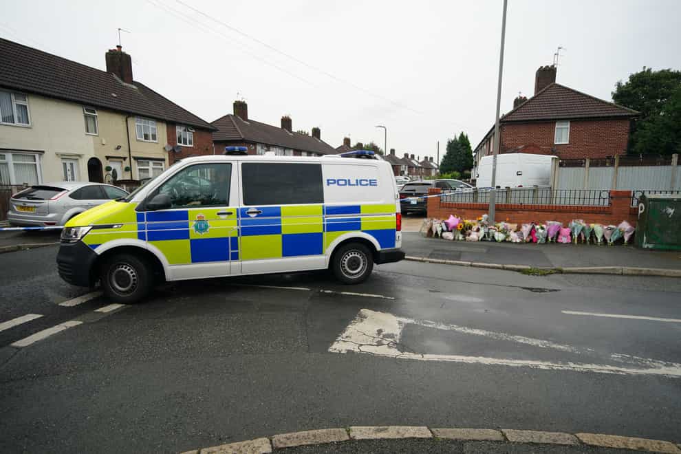 Tributes left in Kingsheath Avenue, Knotty Ash, Liverpool, where nine-year-old Olivia Pratt-Korbel was fatally shot on Monday night. The people of Liverpool have been urged to turn in the masked gunman who killed Olivia as he chased his intended target into her home. Picture date: Wednesday August 24, 2022 (Peter Byrne/PA)