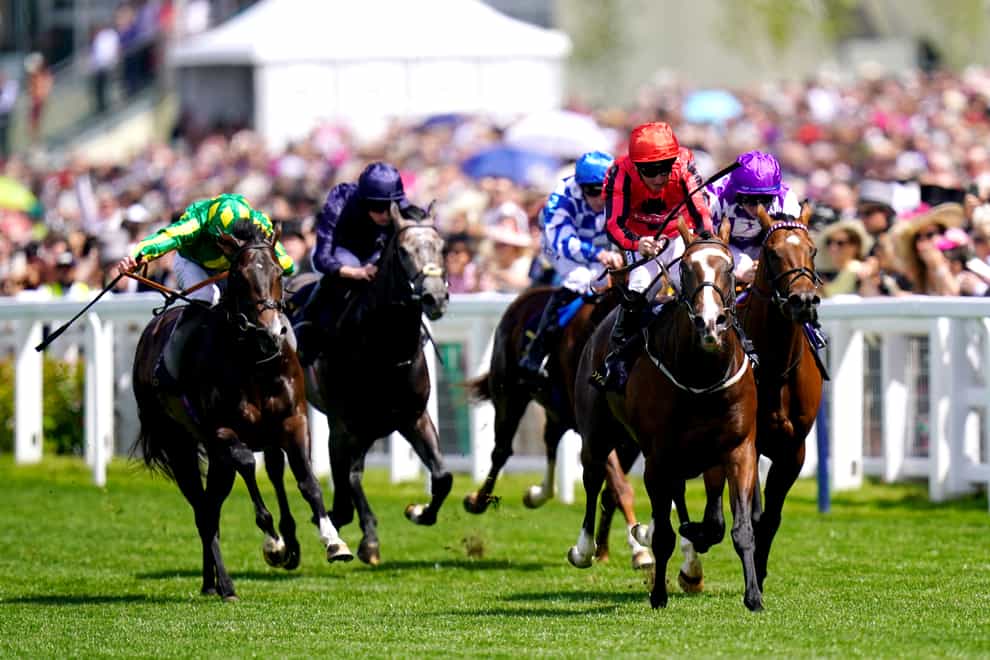 The Ridler ridden by jockey Paul Hanagan (second right) on their way to winning the Norfolk Stakes during day three of Royal Ascot at Ascot Racecourse. Picture date: Thursday June 16, 2022.