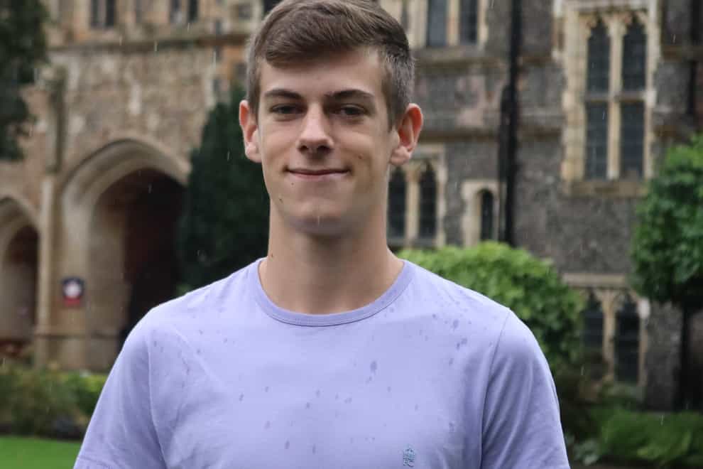 Miles Waterworth got top marks in his GCSE exams (Brighton College/PA)