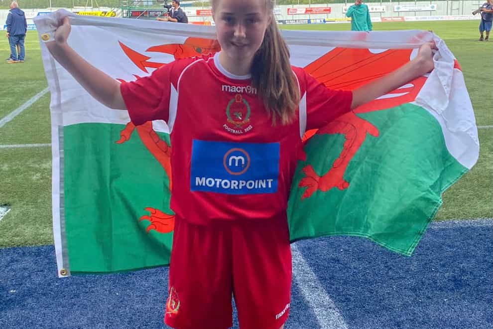 Evie Norris got her first cap for Wales in a match against Scotland this year (family handout/PA)