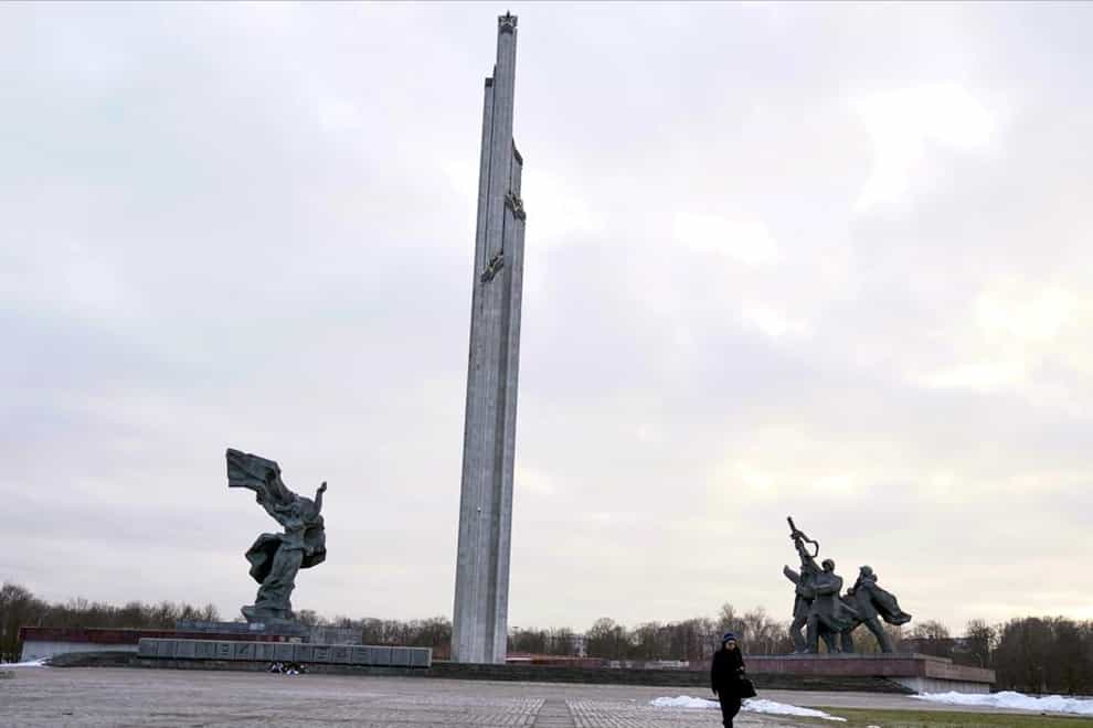 The Monument to the Liberators of Soviet Latvia and Riga from the German Fascist Invaders in Latvia (Kaspars Krafts/F64/AP/PA)