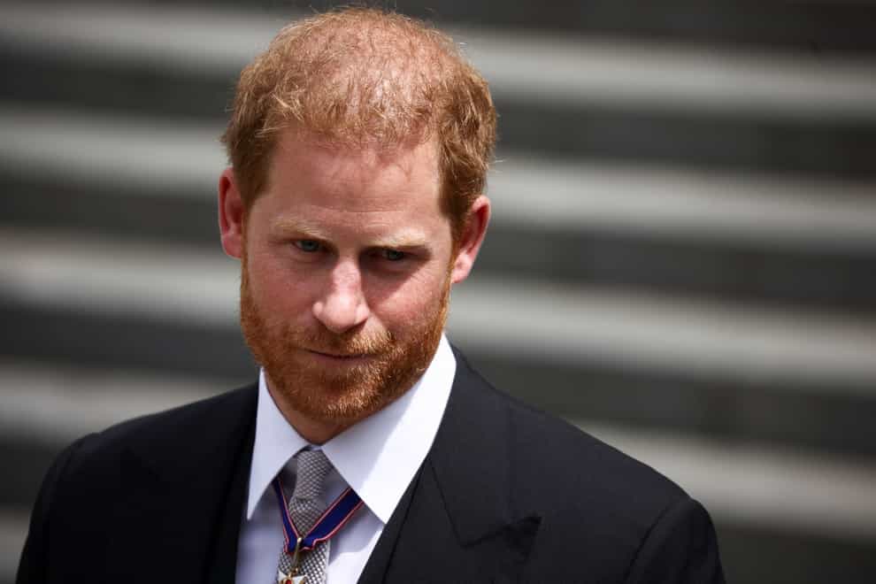 The Duke of Sussex leaving the National Service of Thanksgiving at St Paul’s Cathedral, London, on day two of the Platinum Jubilee celebrations for Queen Elizabeth II