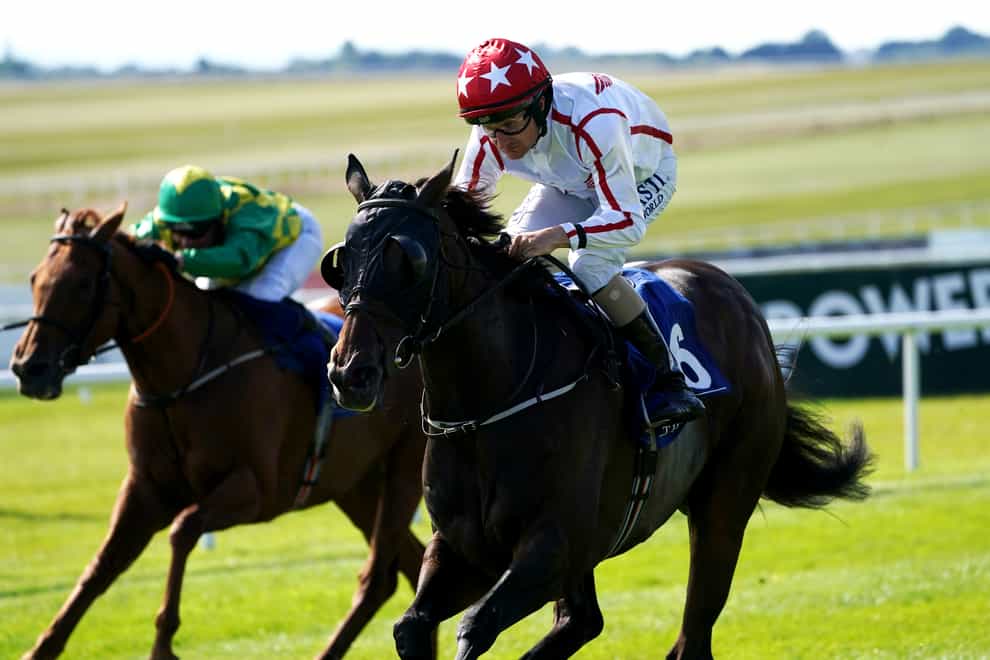 Viareggio ridden by jockey Shane Foley wins the Snow Fairy Fillies Stakes at Curragh Racecourse in County Kildare, Ireland. Picture date: Saturday August 27, 2022.