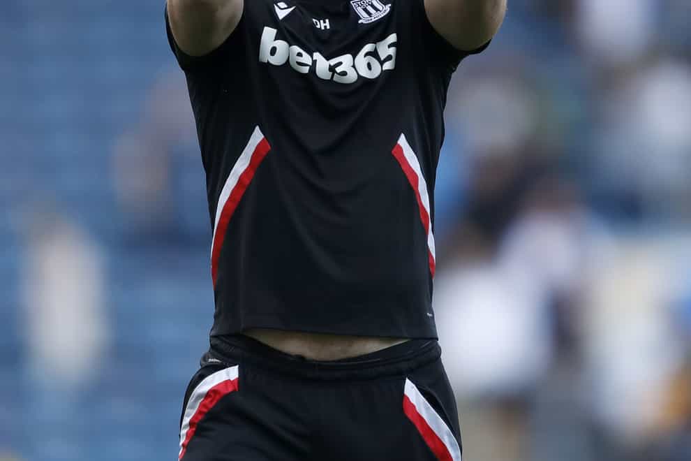 Stoke interim manager Dean Holden applauds supporters after the 1-0 win at Blackburn (Will Matthew/PA Images).