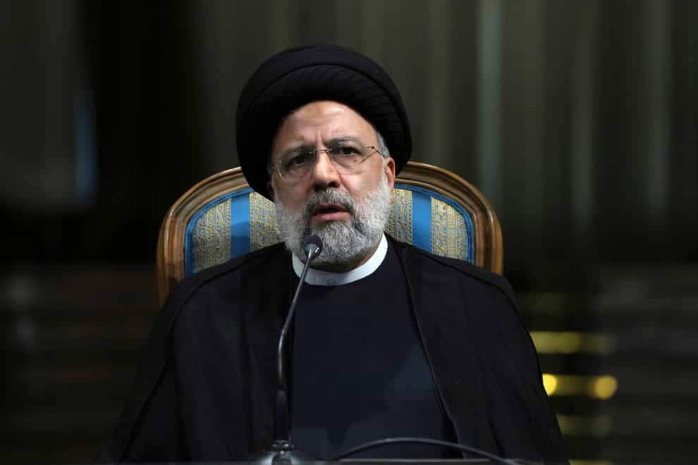 Iranian President Ebrahim Raisi has warned that any roadmap to restore Tehran’s tattered nuclear deal with world powers must see international inspectors end their probe on manmade uranium particles found at undeclared sites in the country (Vahid Salemi/AP)
