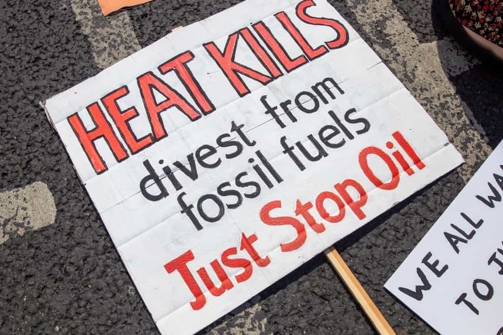 A placard at a Just Stop Oil Protest in London (Alamy/PA)