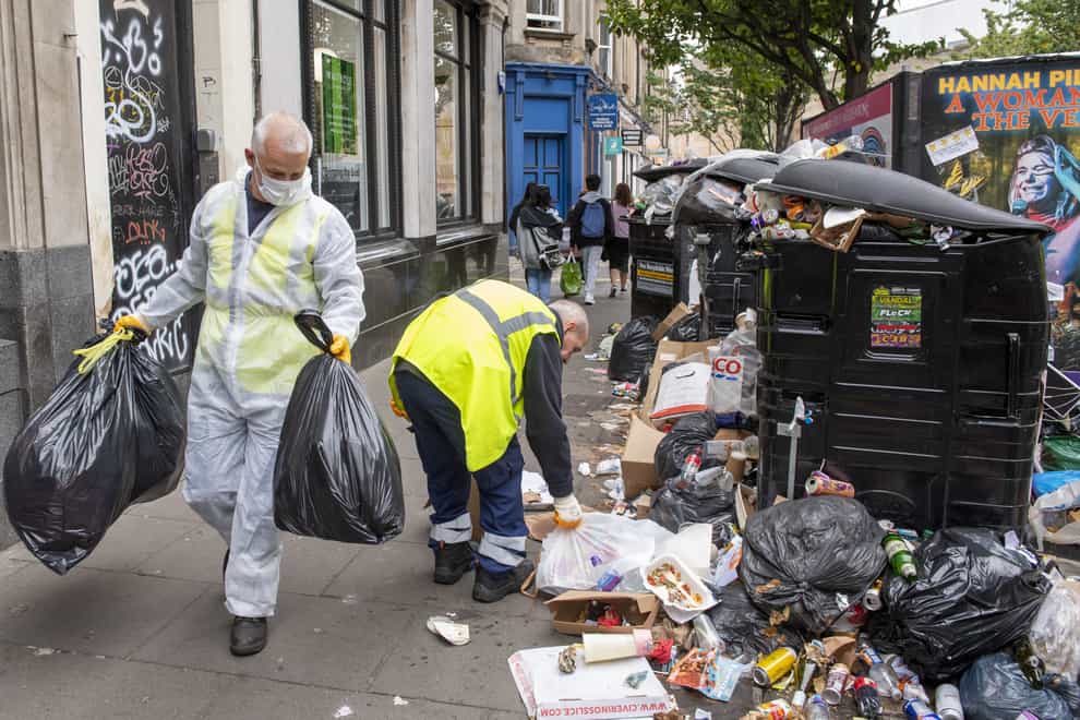 A clean up operation has begun in Edinburgh (Lesley Martin/PA)