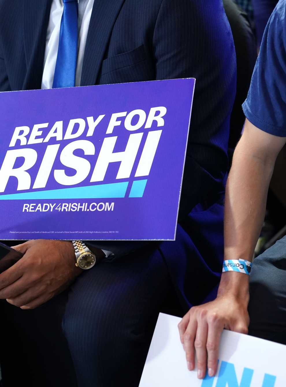 Rishi Sunak and Liz Truss supporters at a hustings event (PA)