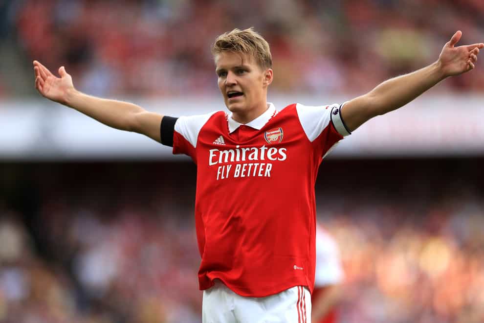 Arsenal captain Martin Odegaard has earned the praise of manager Mikel Arteta. (Bradley Collyer/PA)