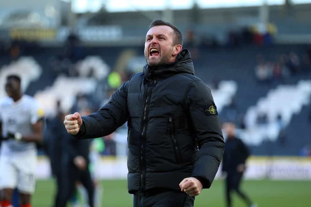 Luton manager Nathan Jones was involved in a post-match spat with Cardiff boss Steve Morison after his side’s 2-1 win (Nigel French/PA)