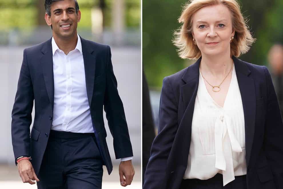 Liz Truss and Rishi Sunak will make a final push to win over Conservative Party members as the leadership hustings conclude on Wednesday (PA)