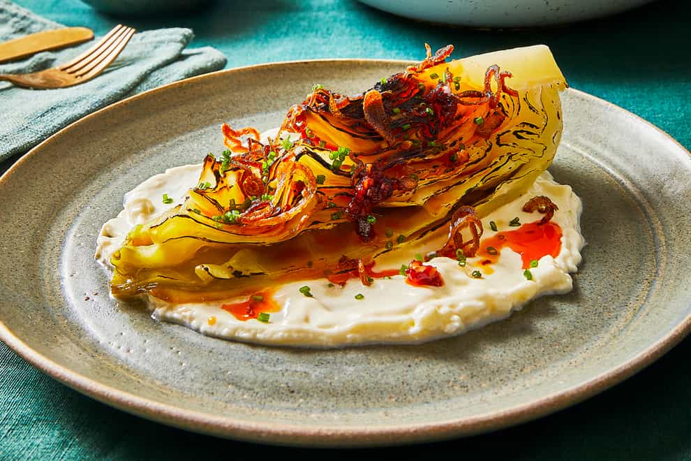 Smoky hispi cabbage with chilli oil from Taste Kitchen: Asia (Phoebe Pearson/PA)