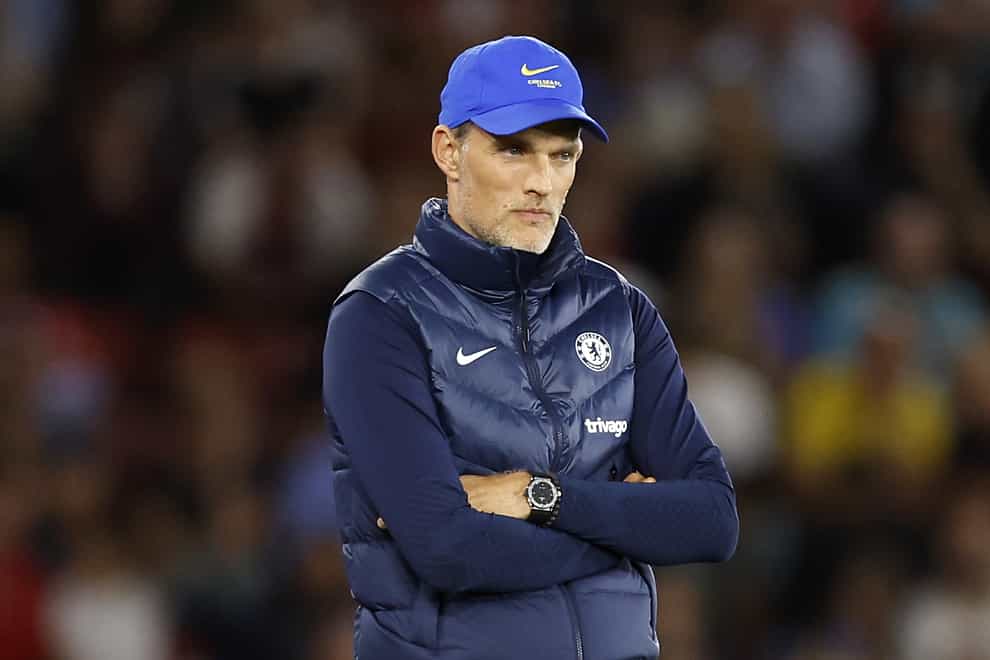 Thomas Tuchel, pictured, cut a frustrated figure during and after Chelsea’s 2-1 loss at Southampton (Steven Paston/PA)