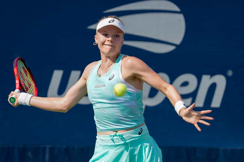 Harriet Dart broke down in tears after following up the best victory of her career with a swift defeat against Dalma Galfi in the second round of the US Open (Mary Altaffer/AP)