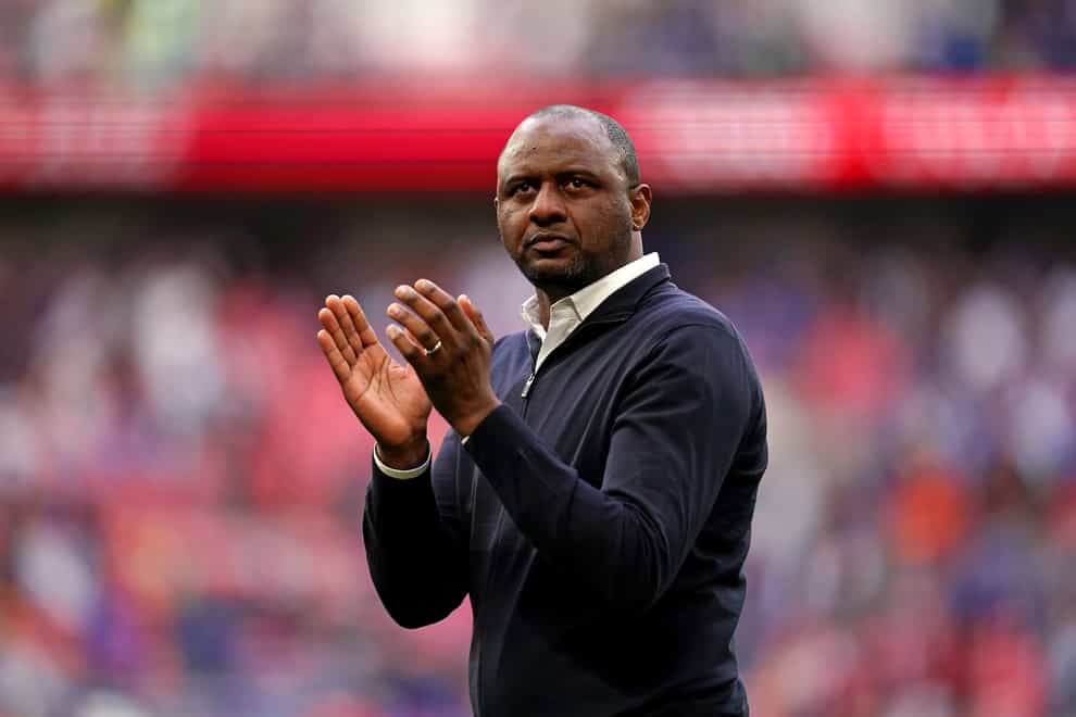 Patrick Vieira is happy to focus on Crystal Palace’s next match after transfer deadline day (John Walton/PA)