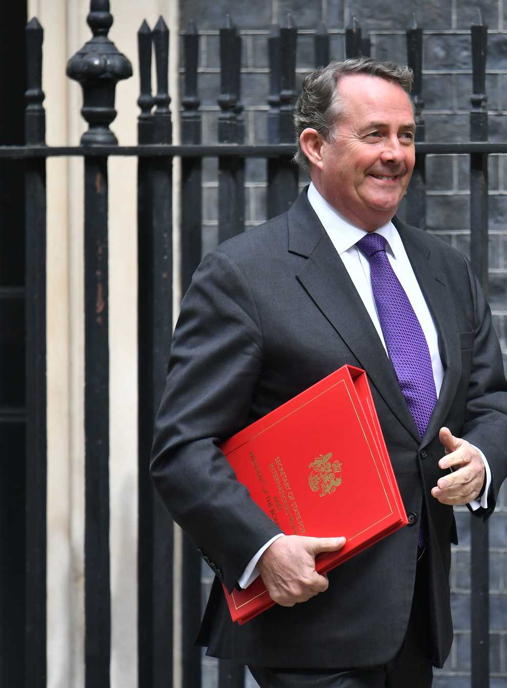 Liam Fox arrives for a cabinet meeting at 10 Downing Street (PA)