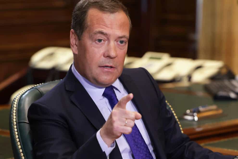 Dmitry Medvedev is the deputy head of Russia’s Security Council (Ekaterina Shtukina/Sputnik/Kremlin Pool/AP)