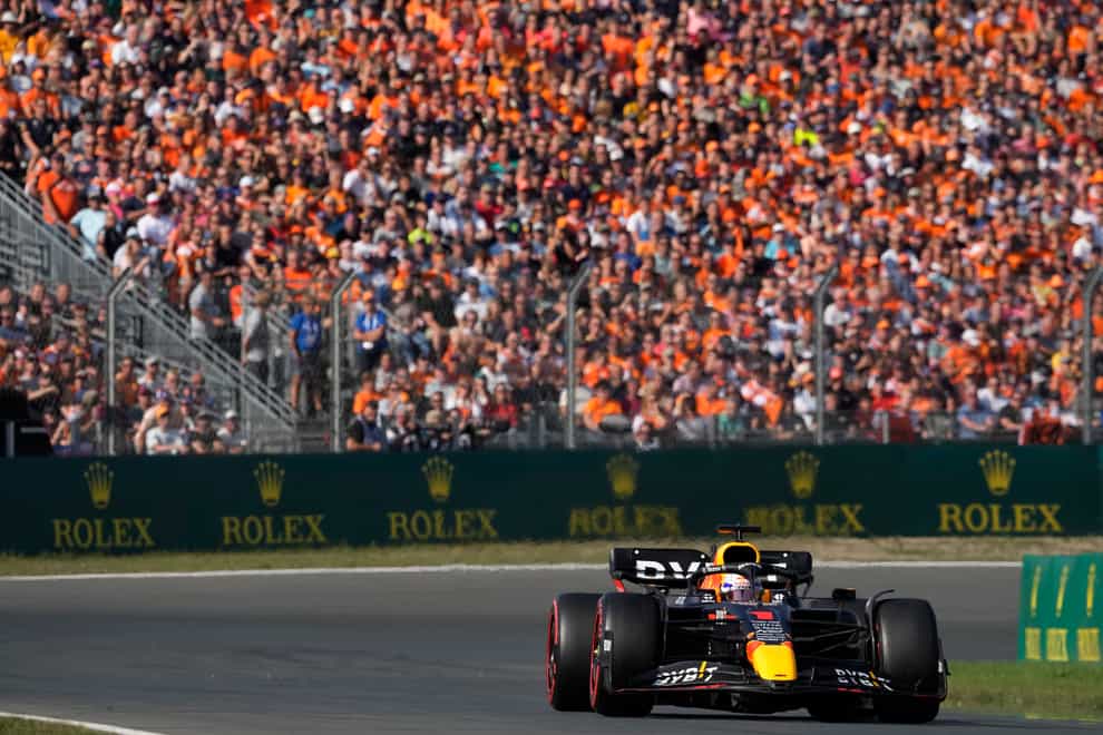 Max Verstappen topped qualifying ahead of Sunday’s Dutch Grand Prix (Peter Dejong/AP).