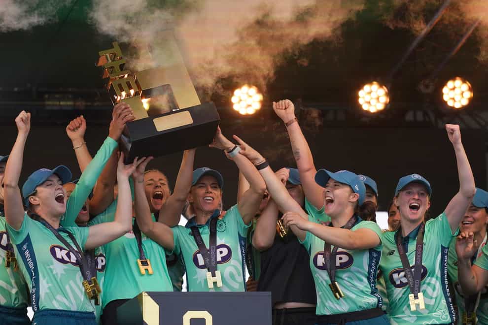 Oval Invincibles defended their title (Adam Davy/PA)