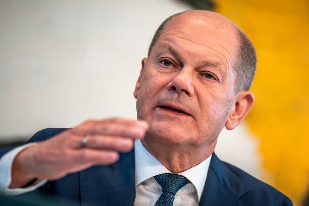 German Chancellor Olaf Scholz announced the measures during a news conference on Sunday in Berlin (Michael Kappeler/dpa/AP)