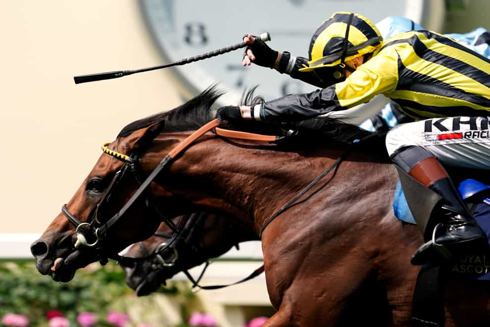 Eldar Eldarov ridden by David Egan on the way to winning The Queen’s Vase during day two of Royal Ascot at Ascot Racecourse. Picture date: Wednesday June 15, 2022.