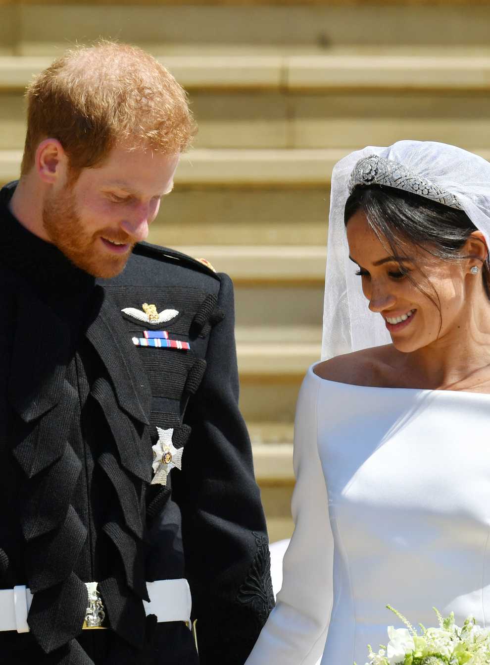 Harry and Meghan on their wedding day (Ben Birchall/PA)
