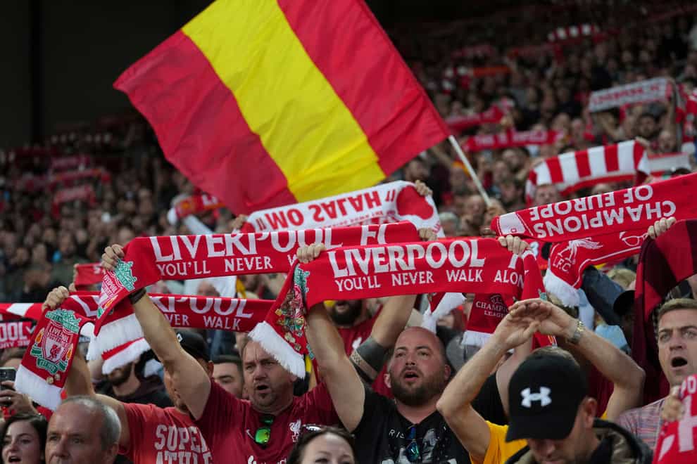 Liverpool fans heading to Napoli have been advised to stay in their hotels and away from the city centre (Jon Super/AP)