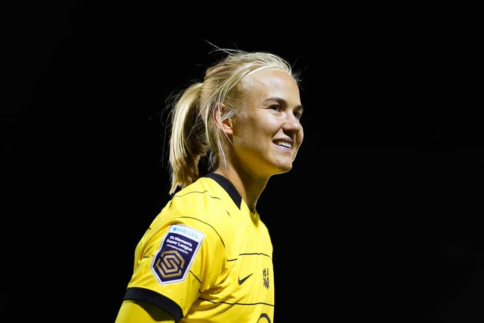 Chelsea’s Pernille Harder signed for a reported record-breaking fee in 2020 (Zac Goodwin/PA)