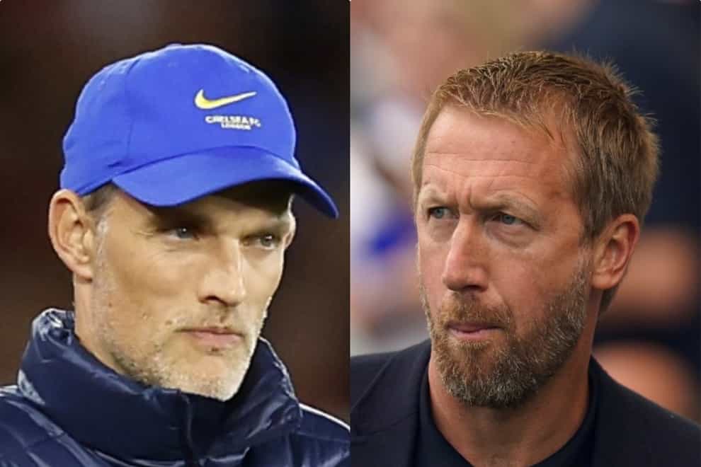 Thomas Tuchel, left, has been sacked by Chelsea, with Graham Potter, right, the early favourite to replace him (PA)