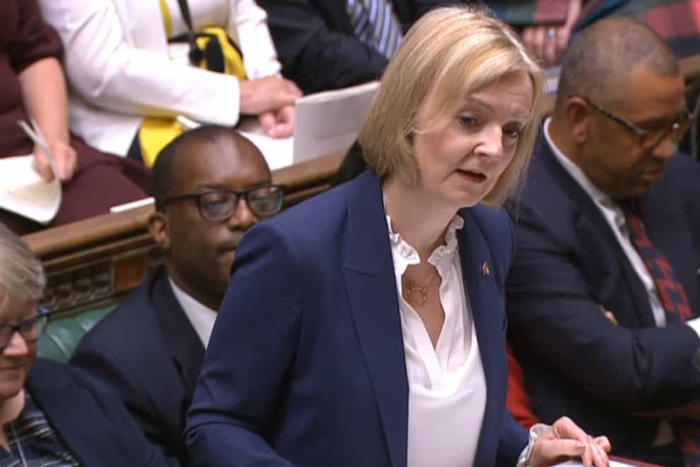 Prime Minister Liz Truss speaks during Prime Minister’s Questions (PA)