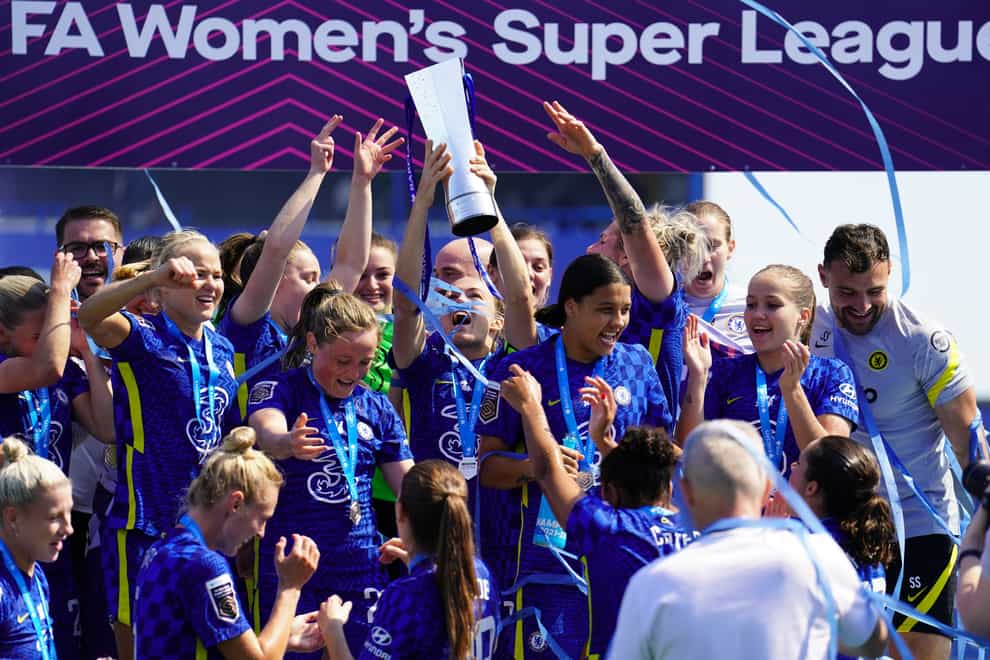 Chelsea have won three straight Women’s Super League titles (Adam Davy/PA)