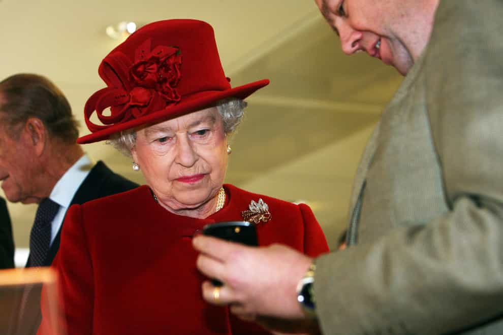 The Queen visiting the Vodafone global headquarters in Newbury (Paul Grover/Daily Telegraph/PA)