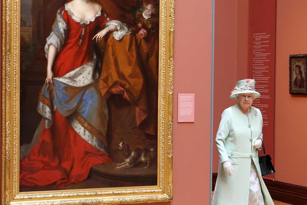 The Queen during a visit to the Scottish National Portrait Gallery in Edinburgh (Andrew Milligan/PA)