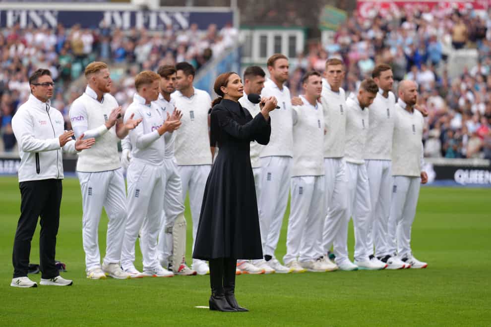 England and South Africa’s national anthems were sung before the third day of the third Test (John Walton/PA)
