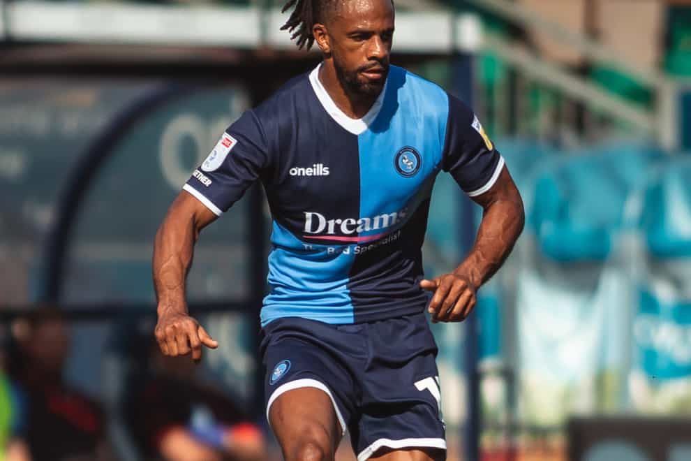 Wycombe midfielder Garath McCleary is banned for Tuesday’s visit of Accrington (Rhianna Chadwick/PA)