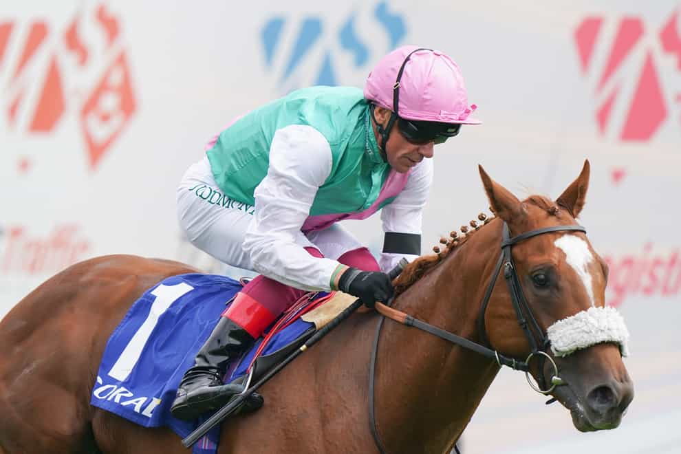 Chaldean winning the Champagne Stakes at Doncaster (Tim Goode/PA)