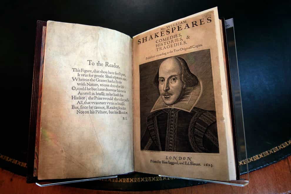 ‘Up to one third of Shakespeare’s plays may be have been co-authored’ (Jonathan Brady/PA)