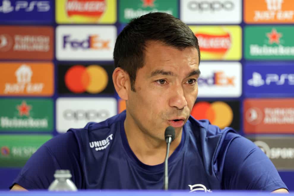Rangers manager Giovanni van Bronckhorst is looking for his side to bounce back against Napoli (Steve Welsh/PA)