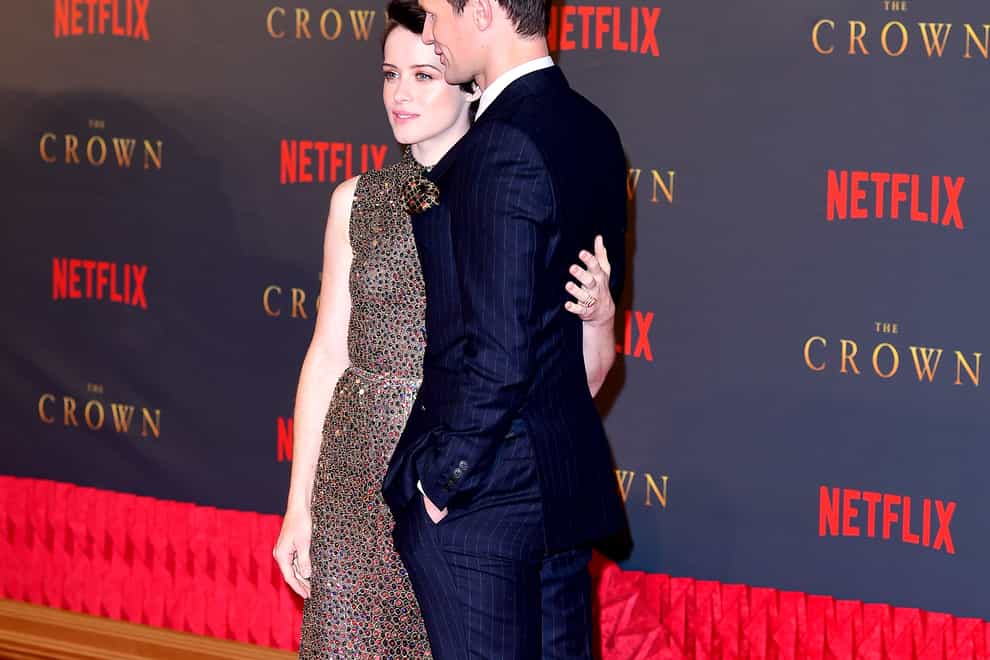 Claire Foy and Matt Smith attending the season two premiere of The Crown at the Odeon, Leicester Square, London (PA)