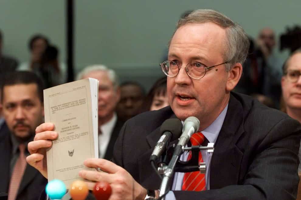 Ken Starr, whose probe led to Bill Clinton impeachment, dies aged 76 (Doug Mills/AP)