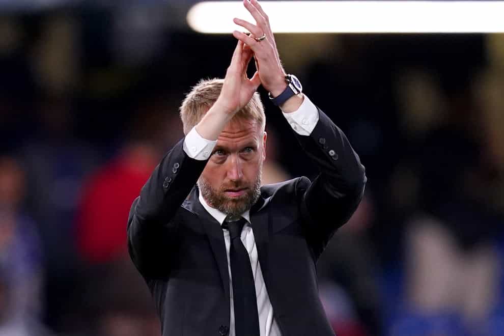 Graham Potter, pictured, endured a frustrating first match at the Chelsea helm with a 1-1 Champions League draw with RB Salzburg (John Walton/PA)