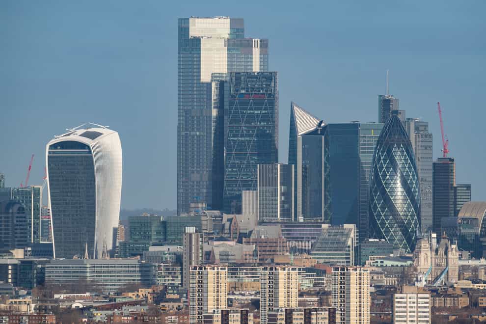 City of London skyline (Dominic Lipinski/PA)
