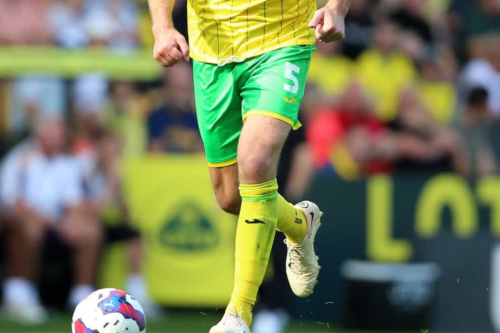 Norwich captain Grant Hanley is a concern for the game against West Brom (Nigel French/PA)