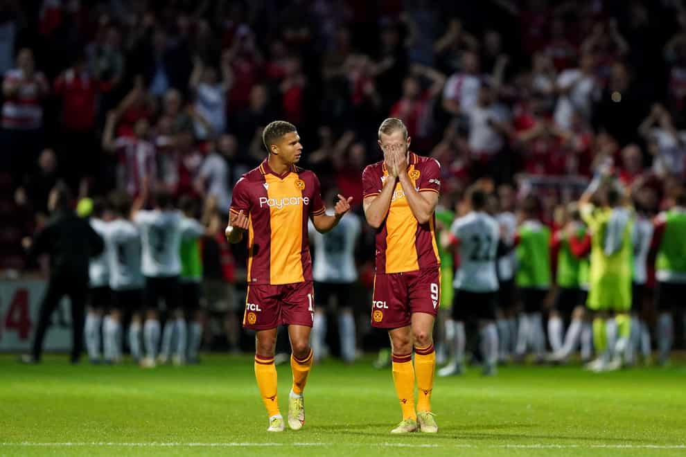 Motherwell’s Joe Efford (left) reveals struggle due to Covid (Andrew Milligan/PA)
